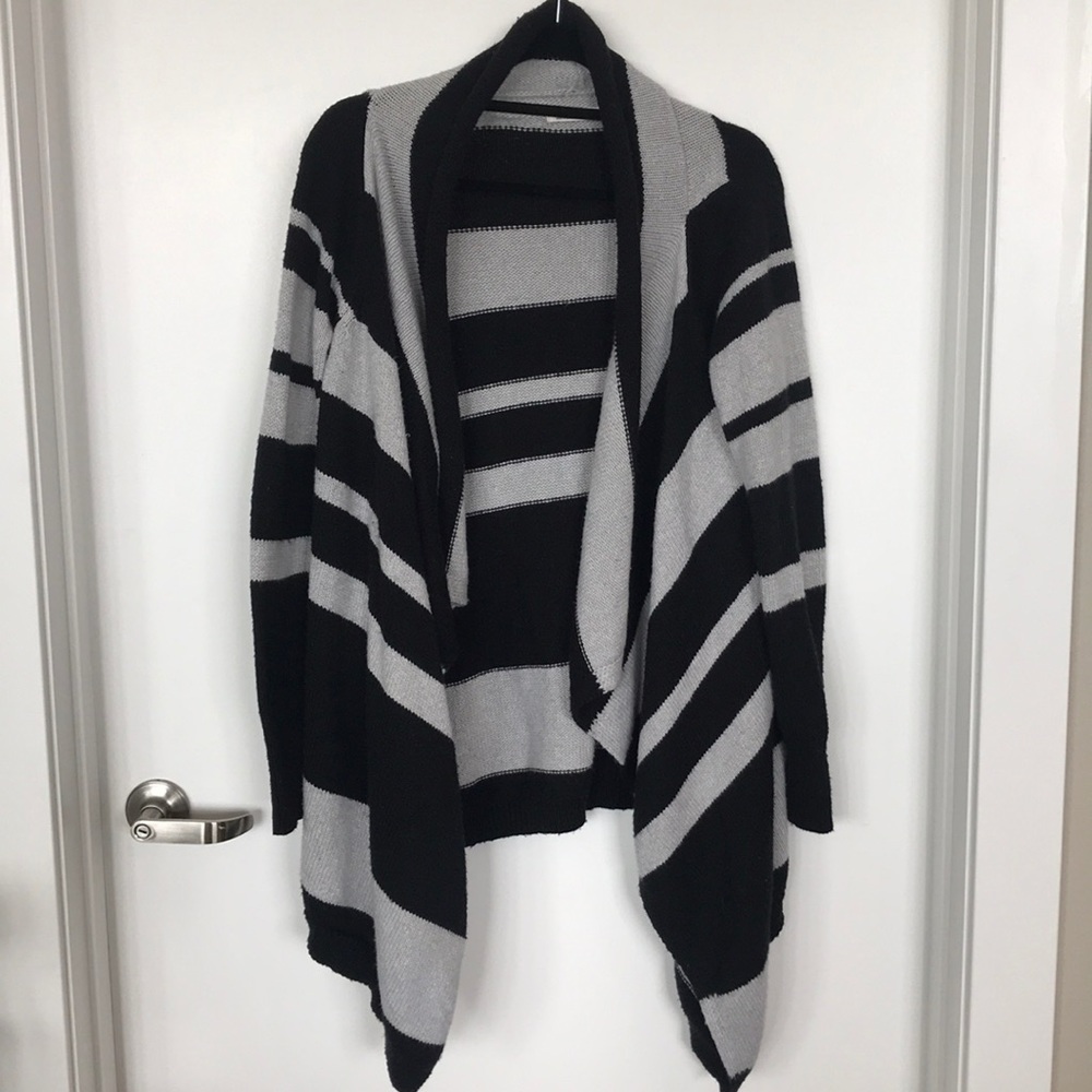 Draped front sweater
